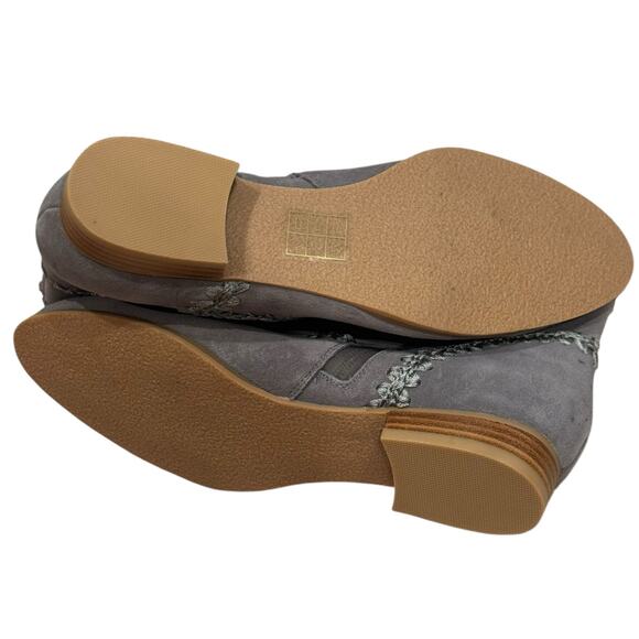 Jack Rogers Suede Gemma Stitched Ankle Bootie Charcoal Gray Size 6.5M NWOB - Picture 6 of 9